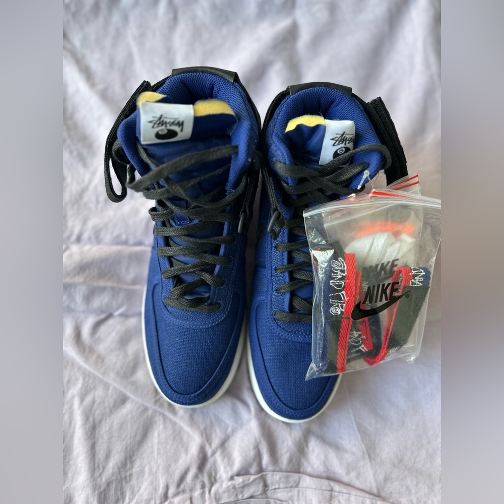 NEW Nike Vandal High SP "Stussy Deep Royal Blue" sneakers - Picture 4 of 12